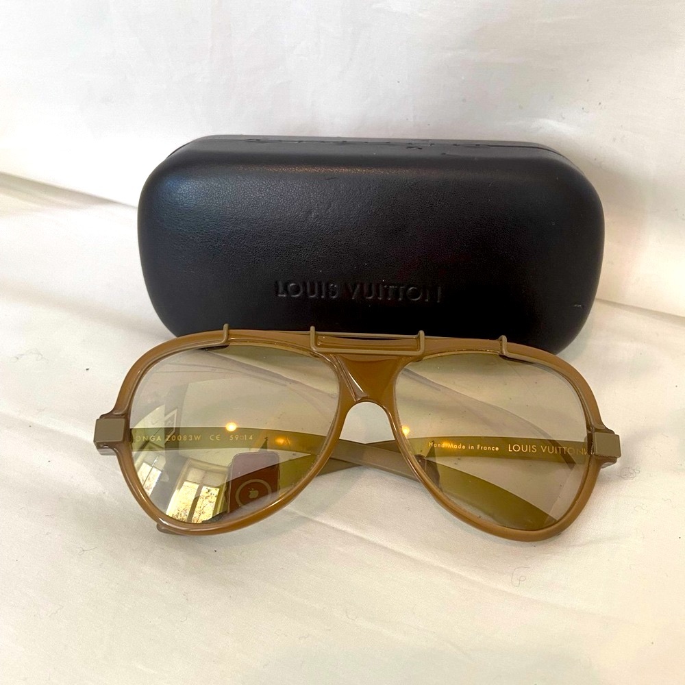 Louis Vuitton Brown Tonga Aviator Sunglasses